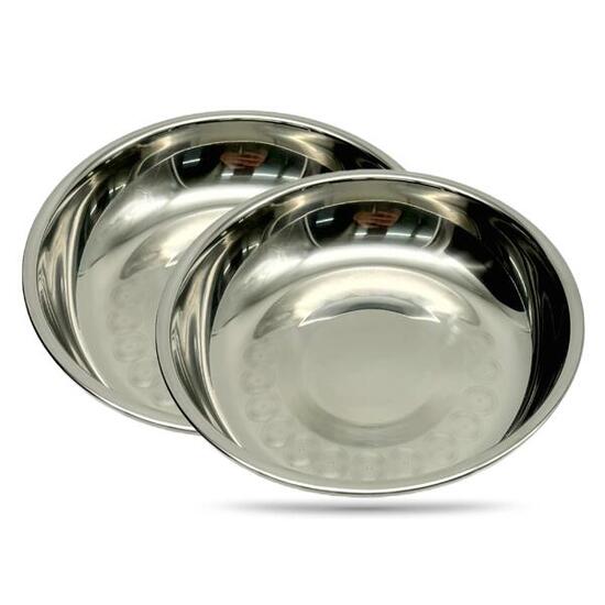 Edelstahl Teller für Camping Outdoor Trekking 20 cm D 103 Gram
