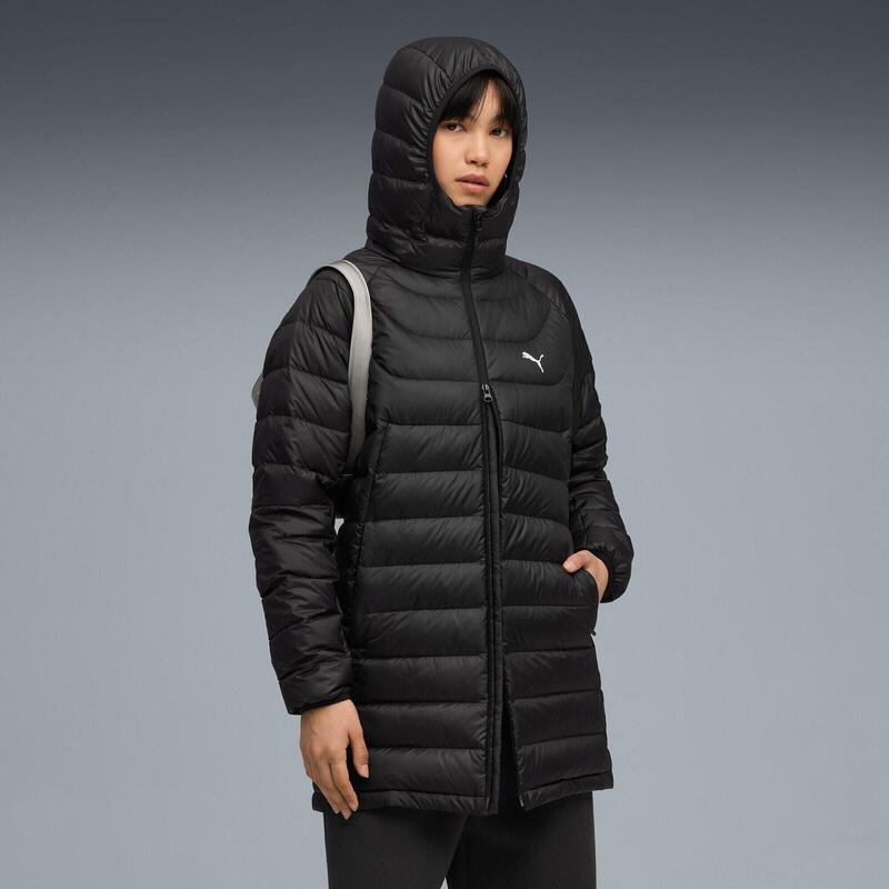 Kabát Puma Packlite Hooded Down Coat, Fekete, Nők