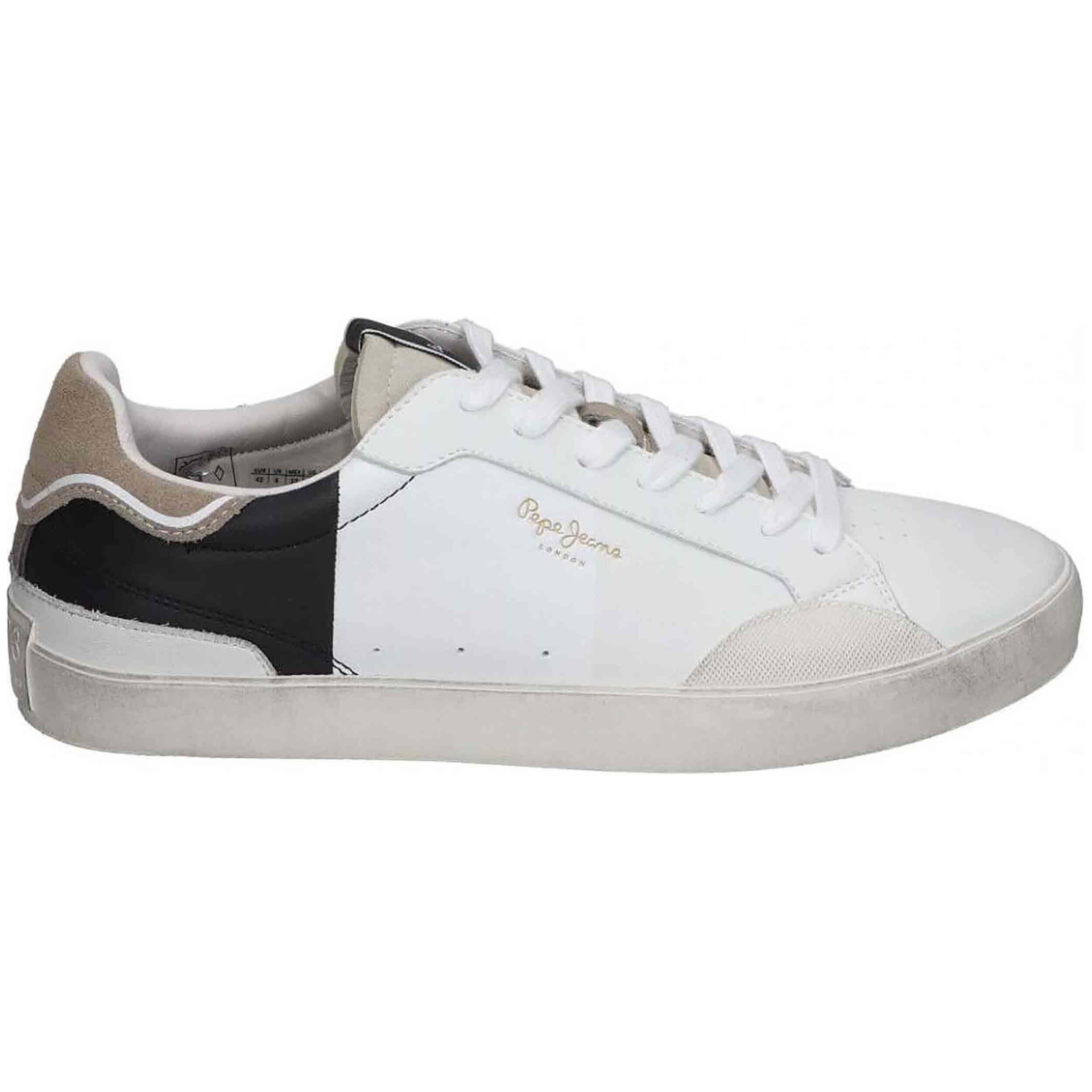 Pepe Jeans - Baskets Pepe Jeans Modèle Pms31049-808 Pour Homme - Chaussures De Sport - Blanc - Decathlon