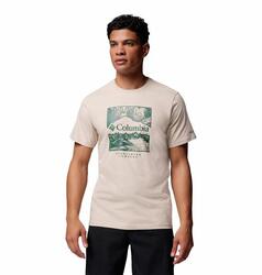 Tee Shirt en Coton Columbia "CSC SEASONAL LOGO TEE" L Beige