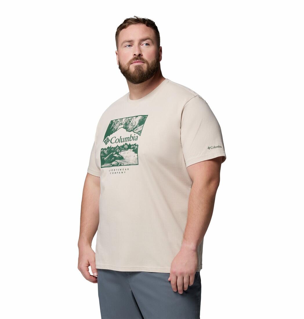 Tee Shirt en Coton Columbia "CSC SEASONAL LOGO TEE" M Beige 6/7