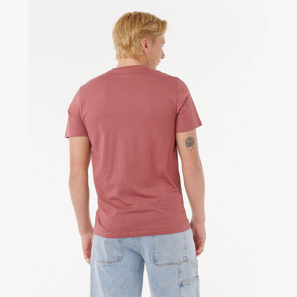 Tee Shirt en Coton Rip Curl "WETTIE ICON TEE" XL Rouge 2/5