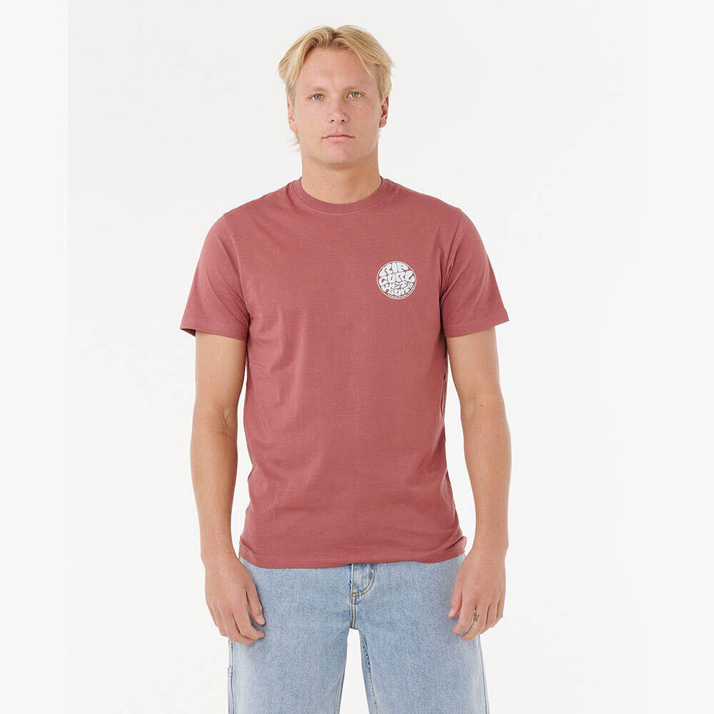 Tee Shirt en Coton Rip Curl "WETTIE ICON TEE" XL Rouge 5/5