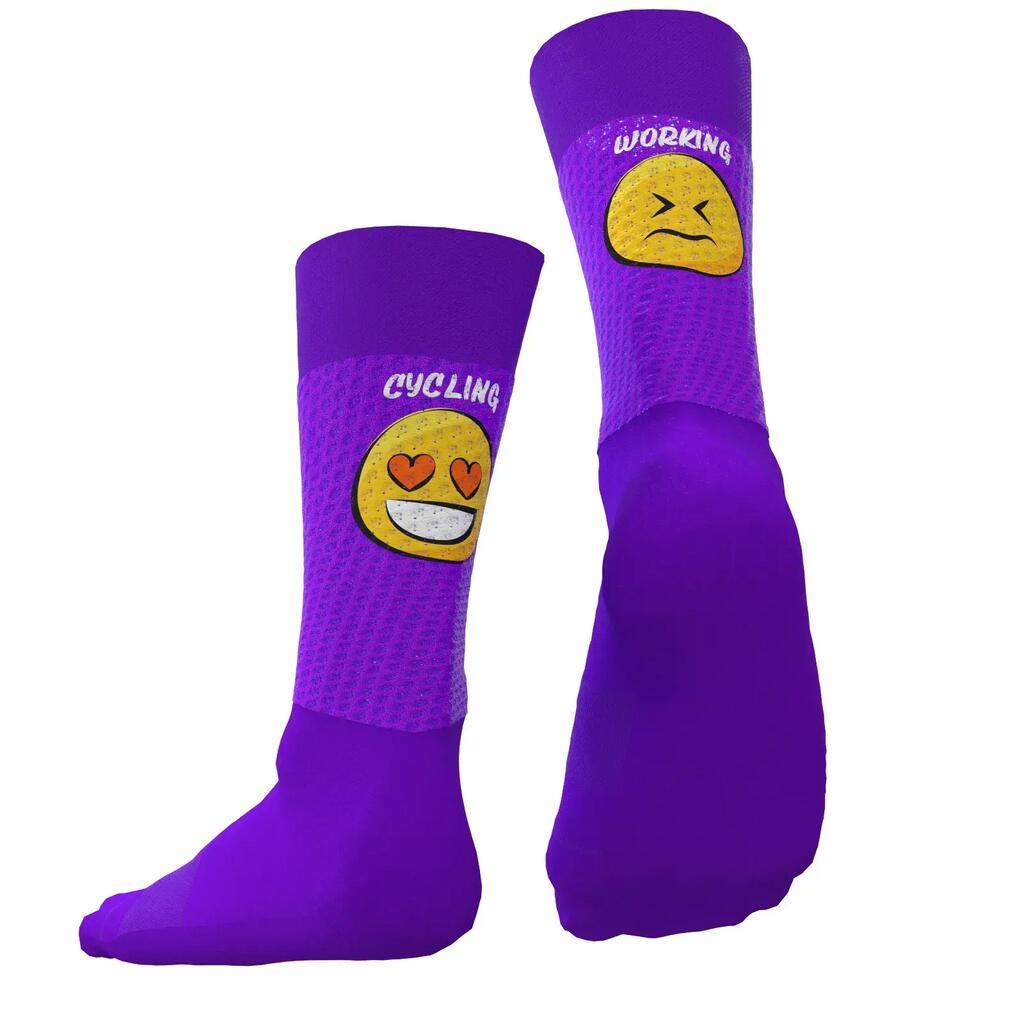 Breathable Cycling Socks – Purple / Working vs Cycling