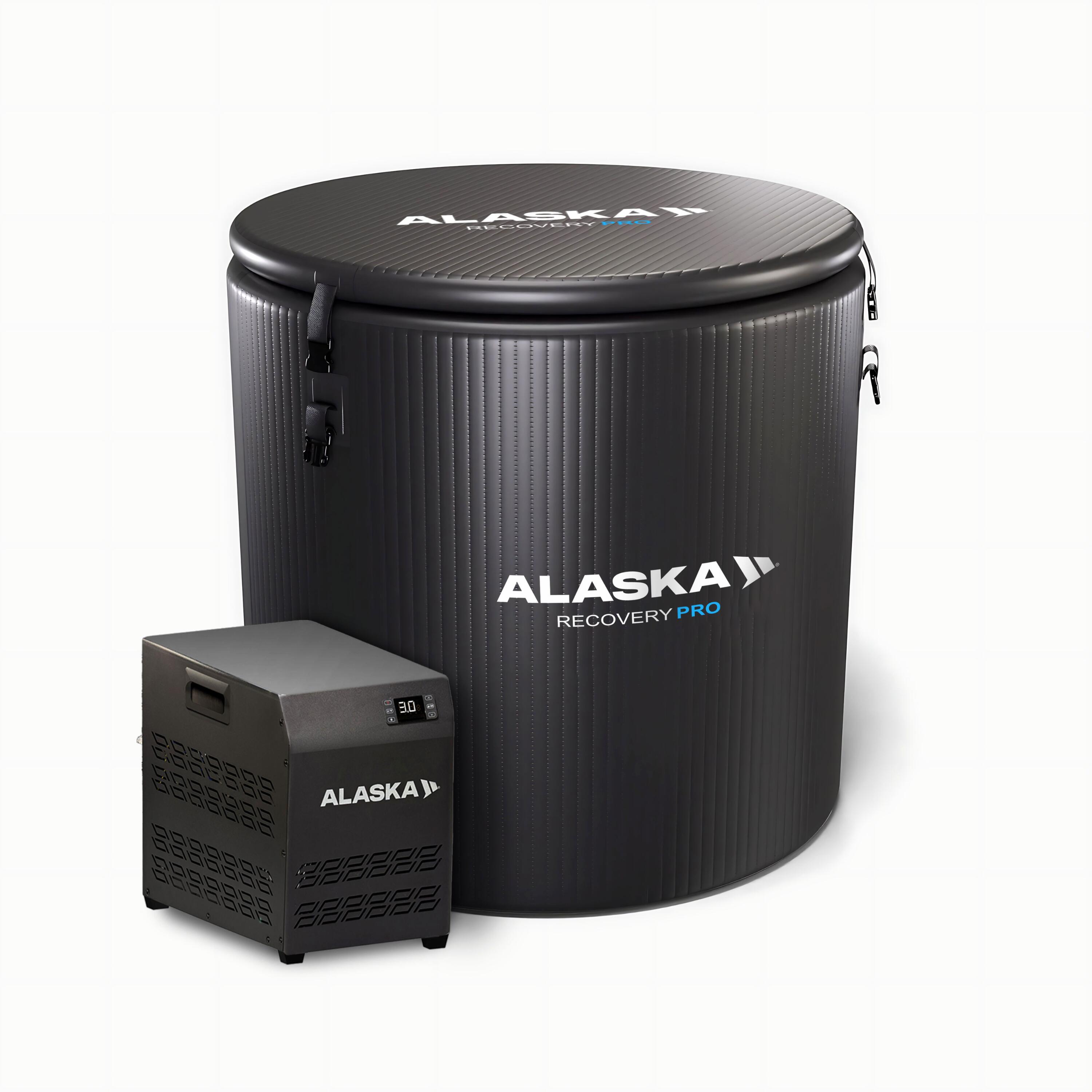 ALASKA Vasca di Ghiaccio Alaska PRO Black Edition + Mini Chiller – Recupero 450 L