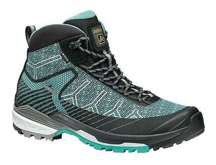 Chaussure de Randonnée Femme Asolo "FALCON EVO JACQUARD GV ML" Bleu Vert 37,5