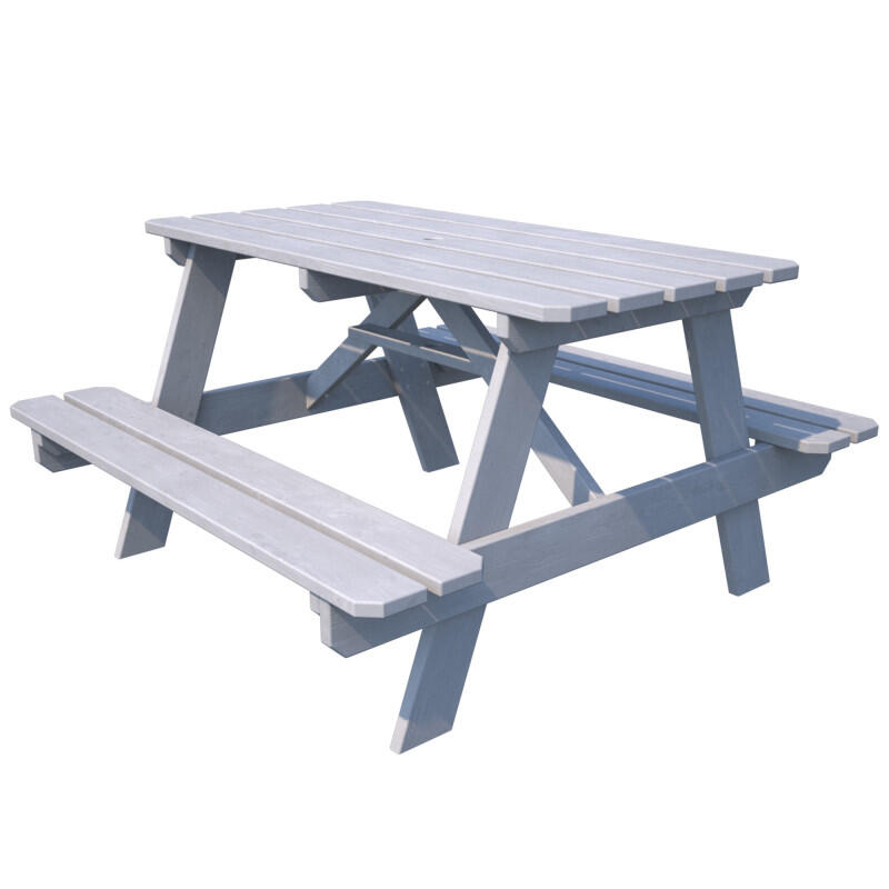 Table de pique-nique en bois pour enfants grise PICNIC 1/5