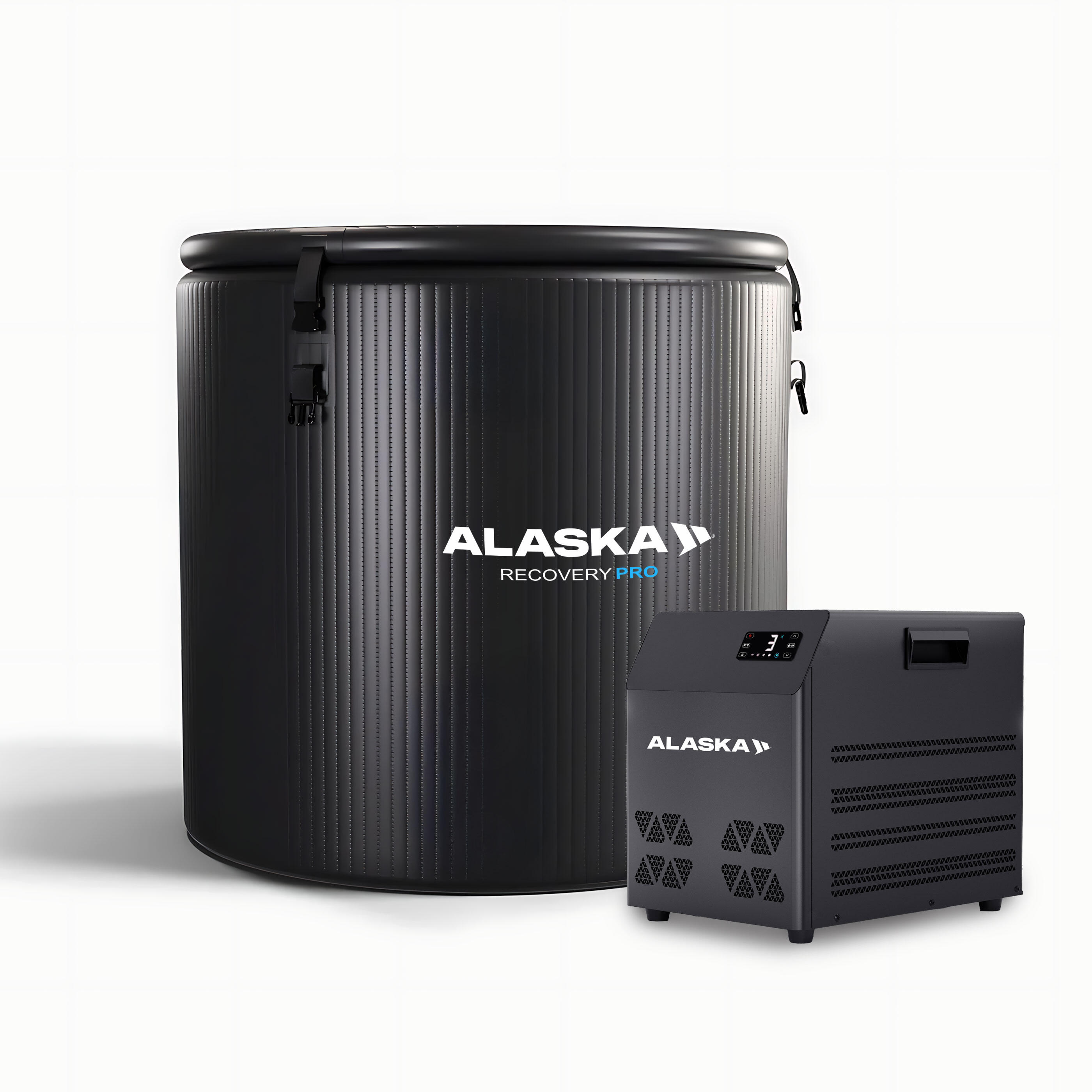 ALASKA Vasca di Ghiaccio Alaska PRO Black Edition + Chiller Boost – Recupero 450 L