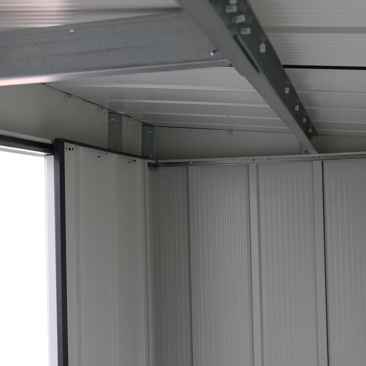 Caseta jardín Eco Pent Roof 8×4 metal gris antracita 7/7