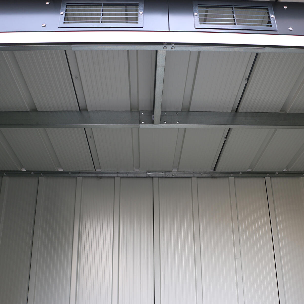 Caseta jardín Eco Pent Roof 8×4 metal gris antracita 5/7