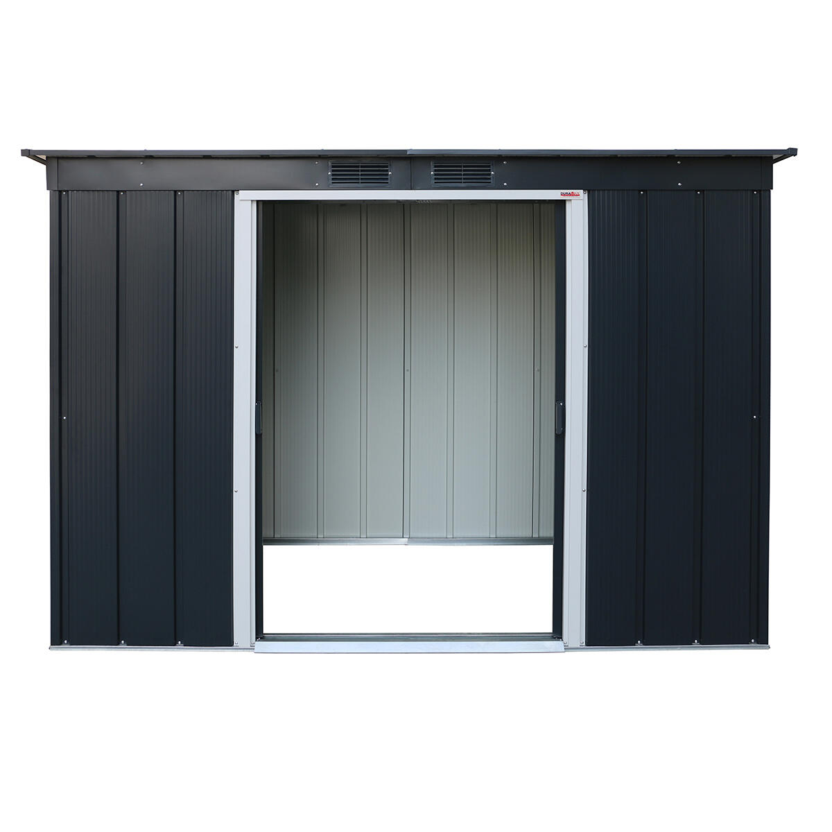 Caseta jardín Eco Pent Roof 8×4 metal gris antracita 4/7