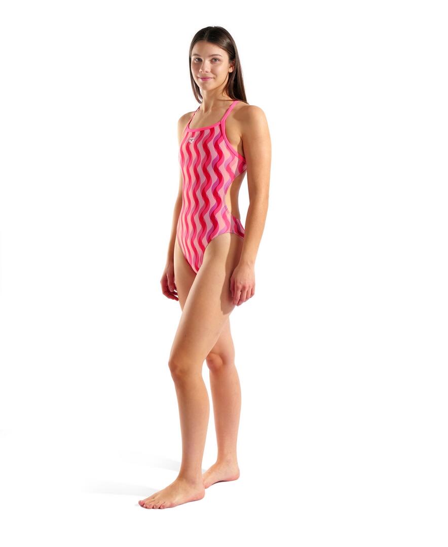 Arena Badpak Ripple Print Roze 4/7