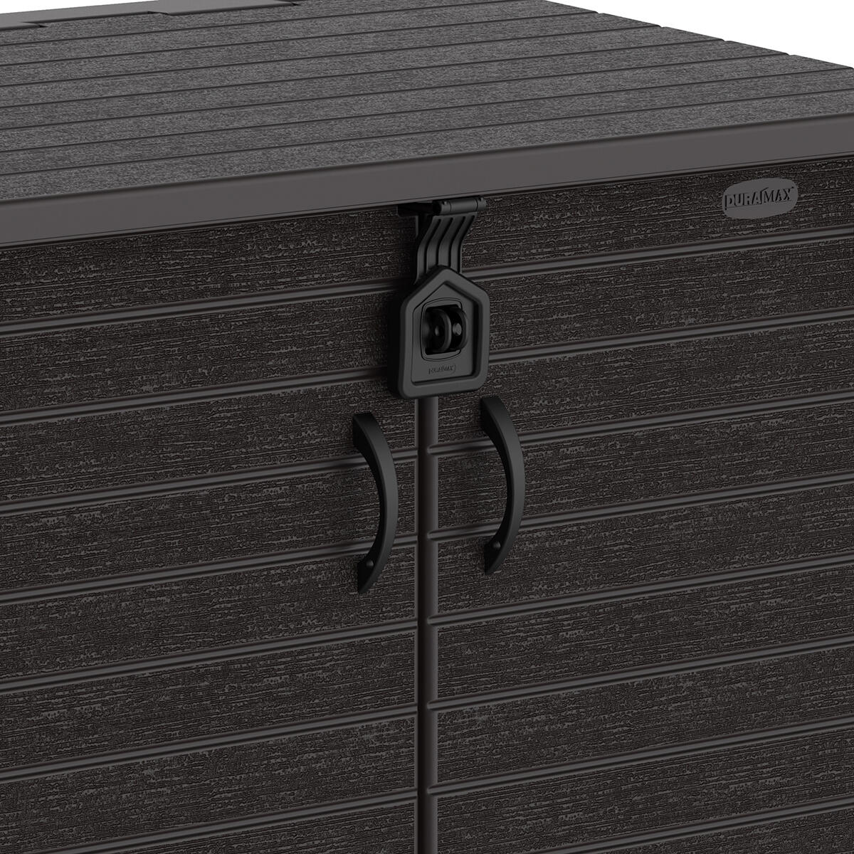 Arcón cubre cubos exterior 850 L PVC marrón 7/7