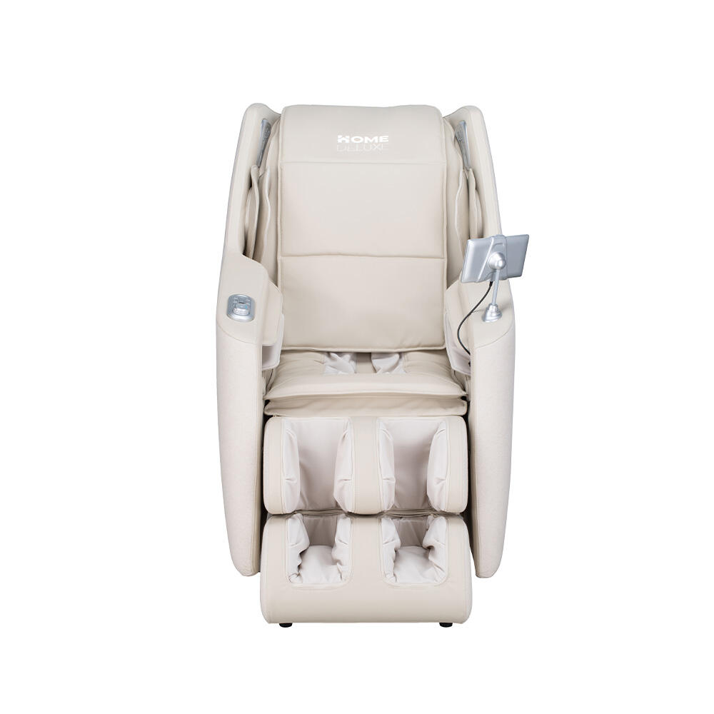 Fauteuil de massage CORVIA avec rembourrage en tissu tissé haut de gamme - Beige 3/5