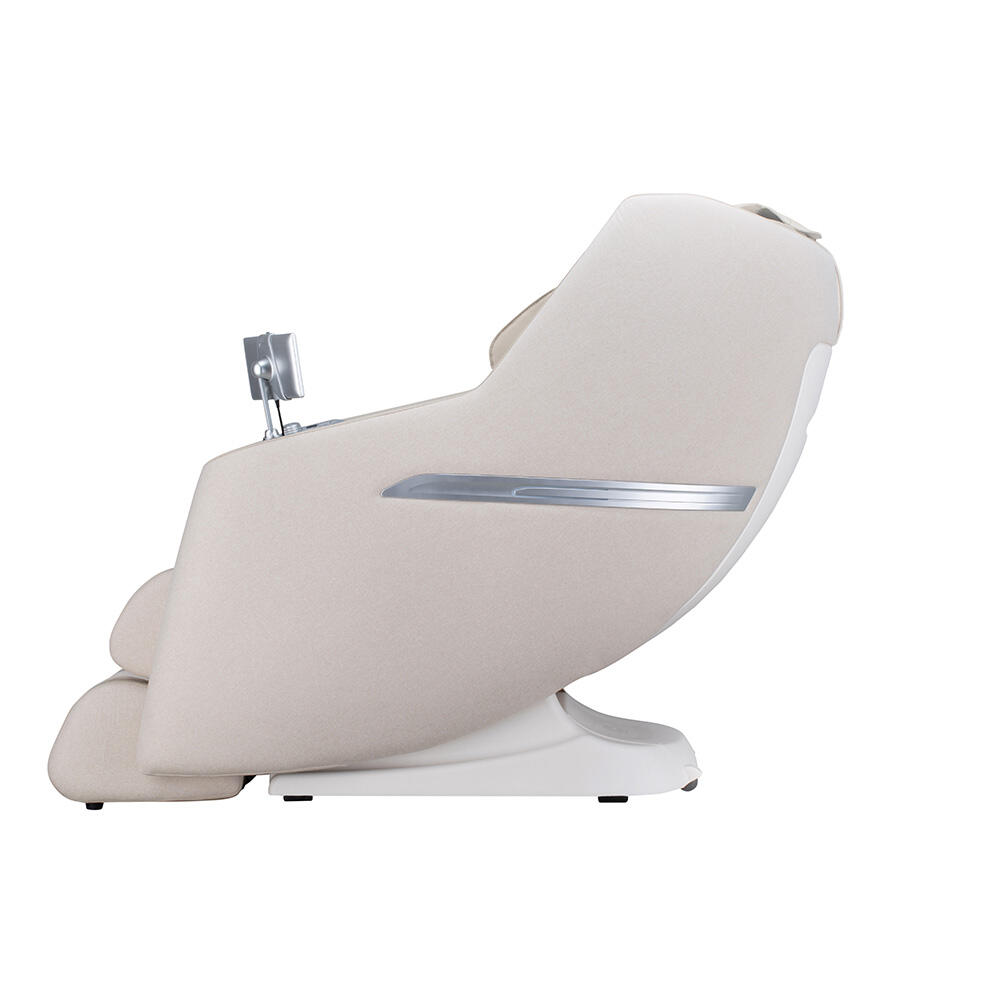 Fauteuil de massage CORVIA avec rembourrage en tissu tissé haut de gamme - Beige 4/5
