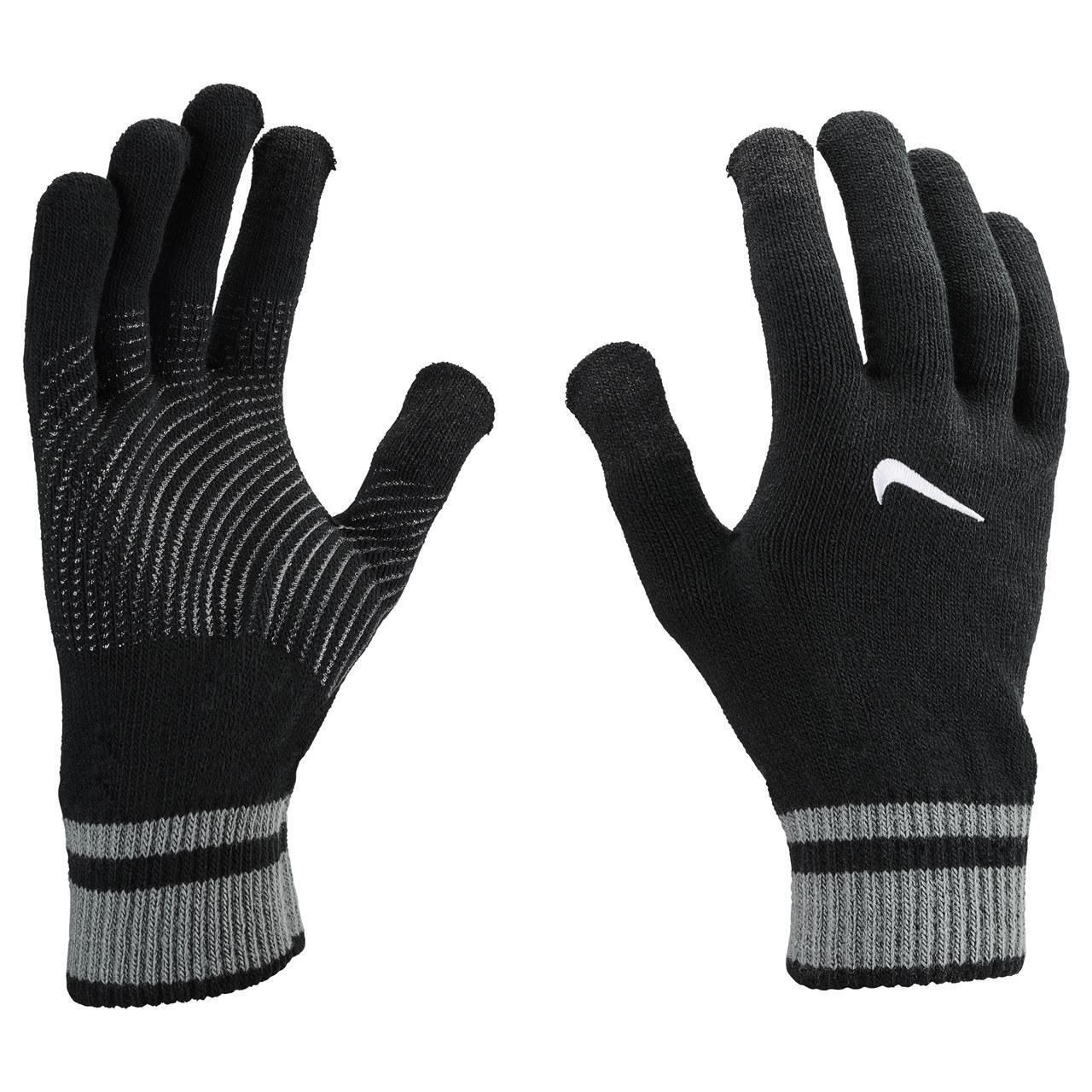NIKE Mens Gripped Knitted Gloves (Black)