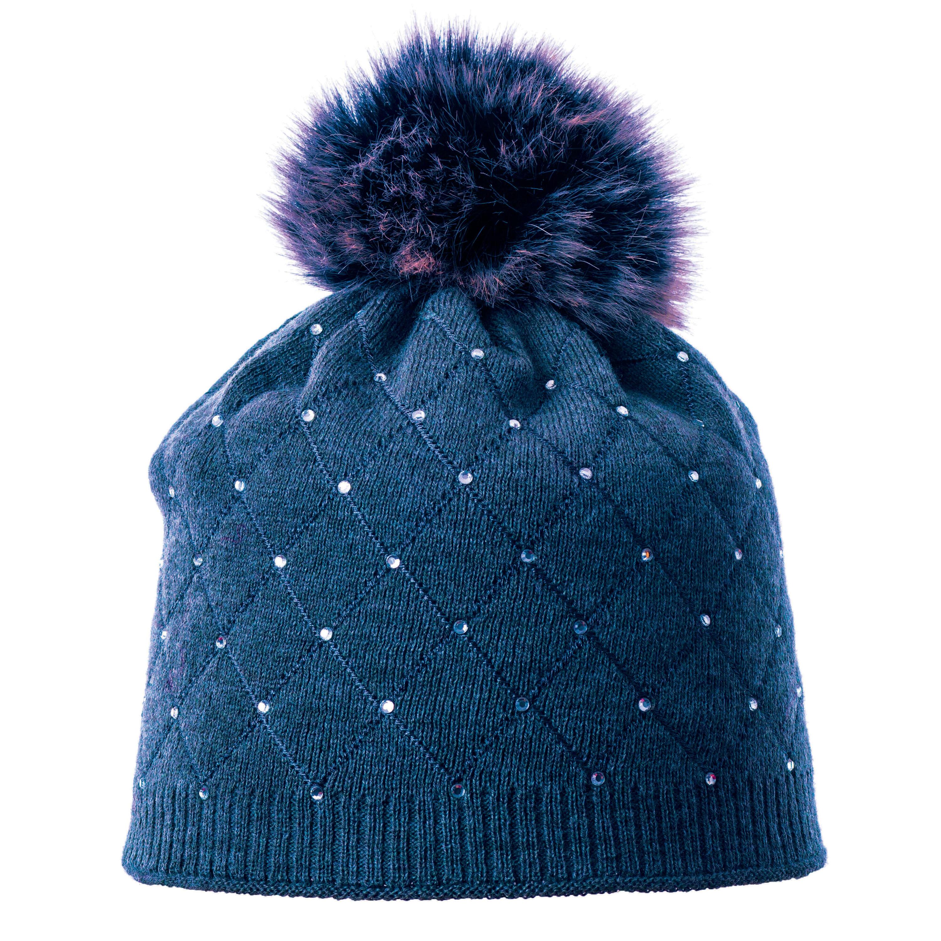 Bonnet pompon FATAK bleu marine 1/1