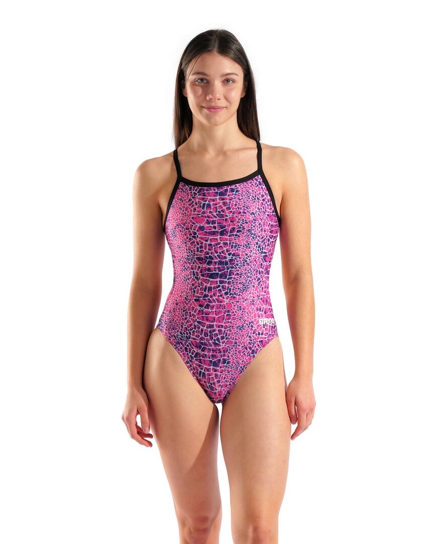 Strój Kąpielowy Damski Arena Snakeskin Swimsuit Challengeback