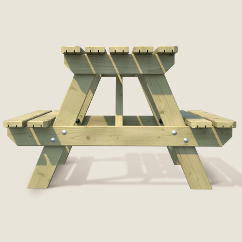 Table de pique-nique en bois traité pour enfants dès 18 mois AUREA 3/5