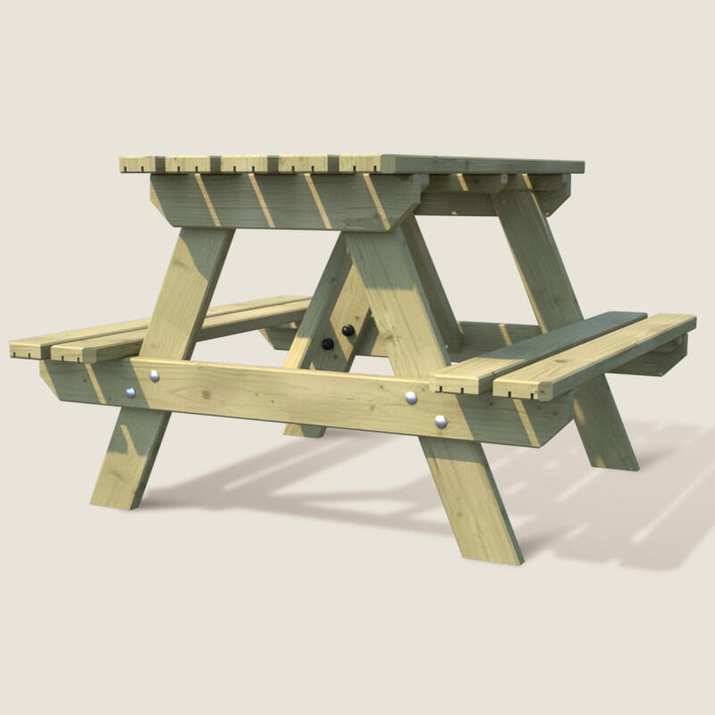 Table de pique-nique en bois traité pour enfants dès 18 mois AUREA 4/5