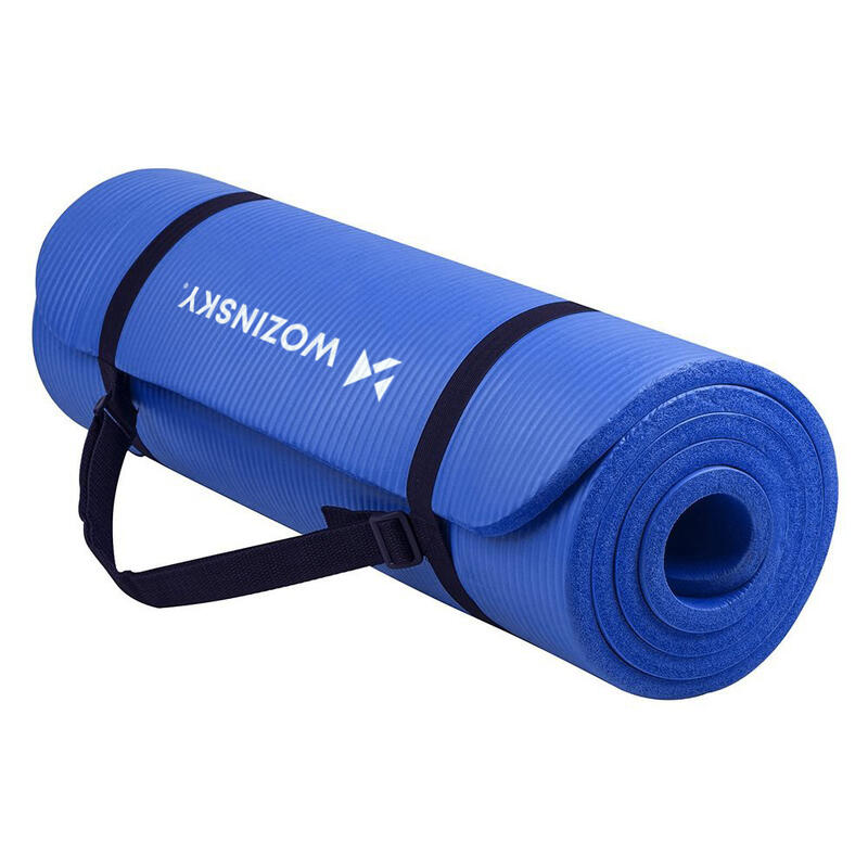 Saltea de exerciții Wozinsky 181 x 63 x 0,9 cm saltea de yoga albastră