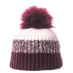 Bonnet pompon VEGOIA bordeaux