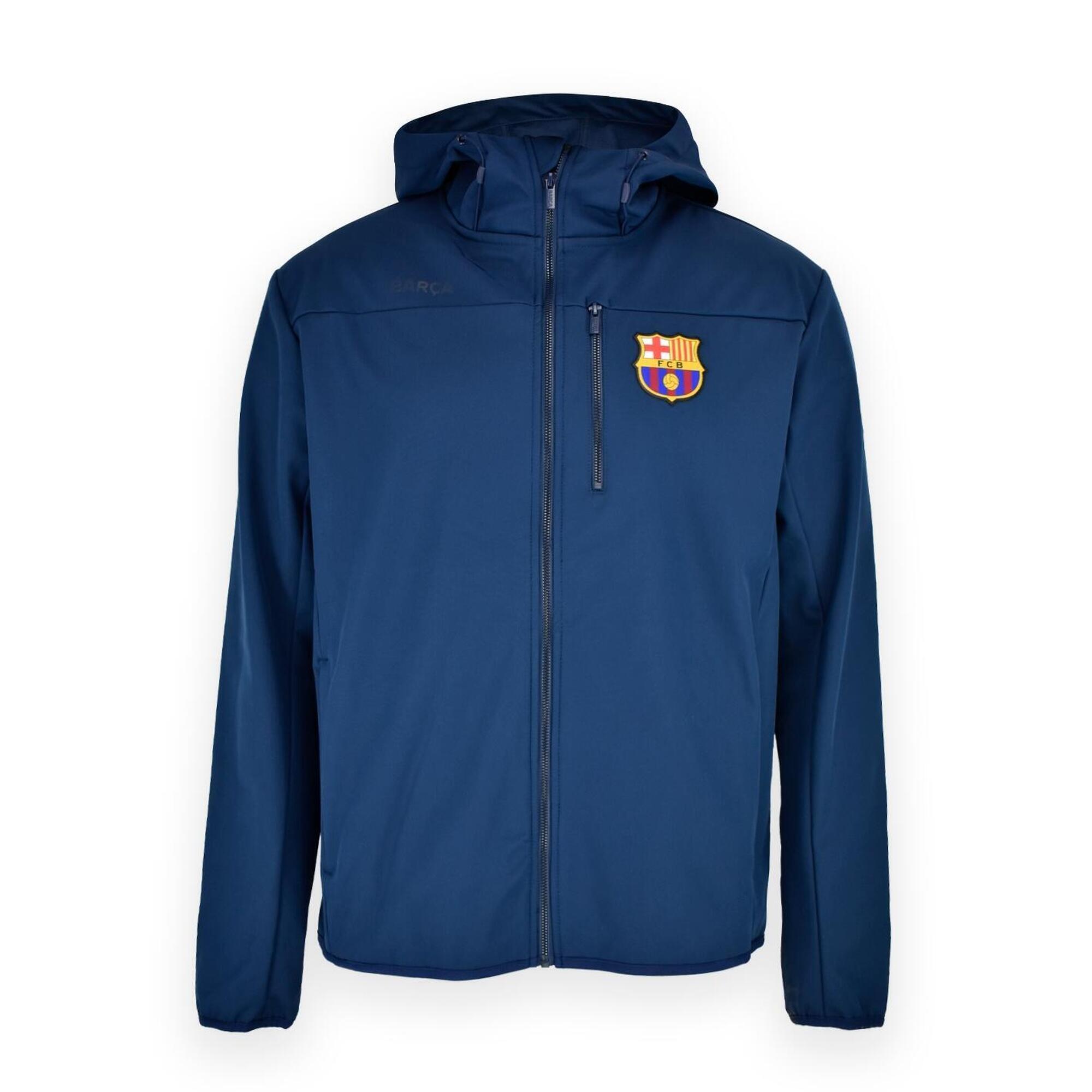 Kurtka softshell FC Barcelona niebieska