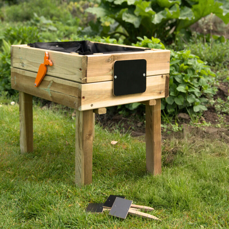 Carré potager en bois avec ardoises pour enfants 26L MARGUERITE 4/5