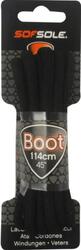 Lacets Sofsole "BLACK WAXED" Noir 114 cm