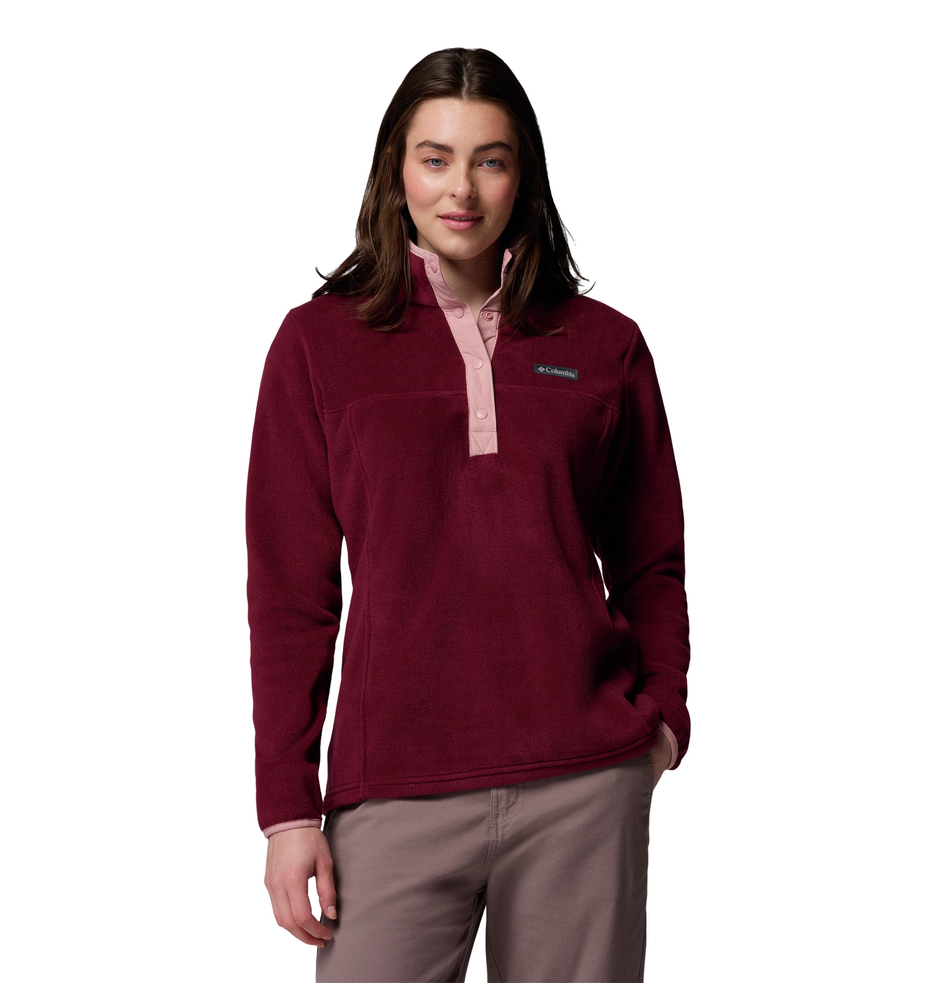 Benton Springs Half Snap Fleece Dames Korte rits fleece Rich Wine, Eras 1/2