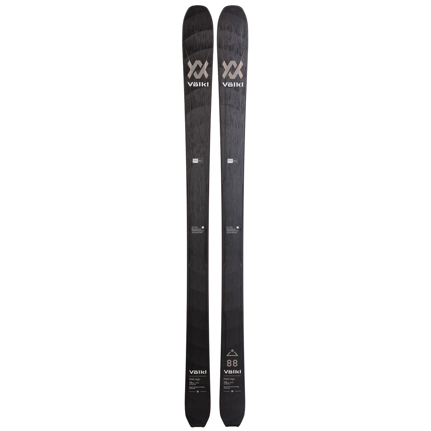 Skis Nus Rise 88 High + Peaux De Phoque Rise High 88 Skins Homme 1/2