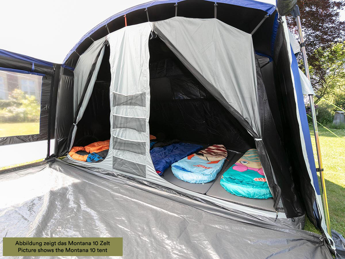 Tente tunnel familiale Montana 8 Sleeper - 8 Personnes - 3 cabines sombres 5/8