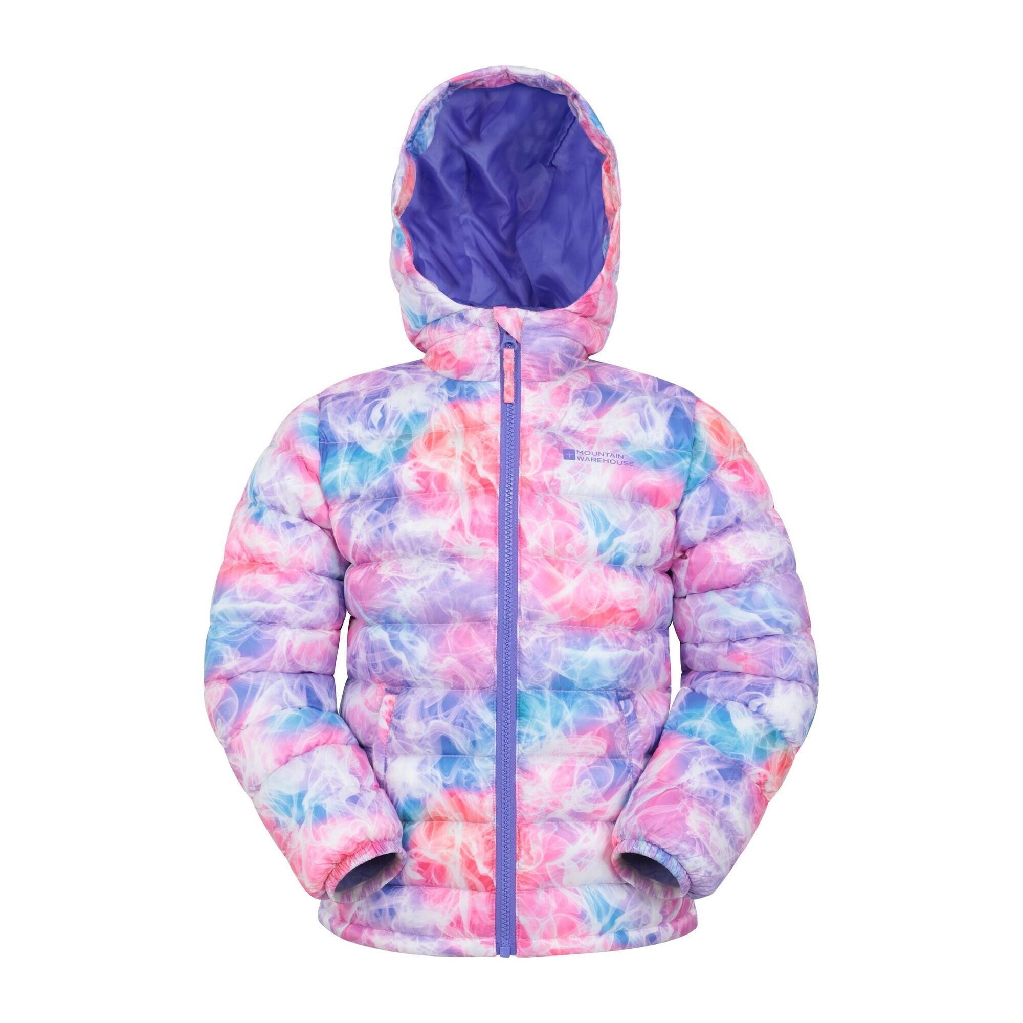 MOUNTAIN WAREHOUSE Childrens/Kids Seasons Tie Dye Padded Jacket (Bright Pink)