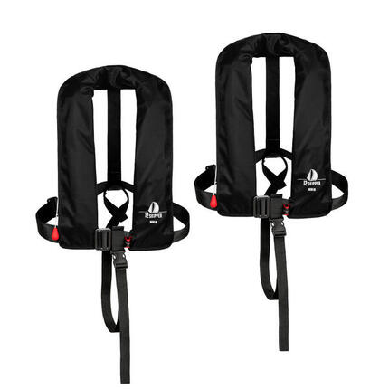 2er-Set Automatik-Rettungsweste 165N ISO mit Harness, weiß