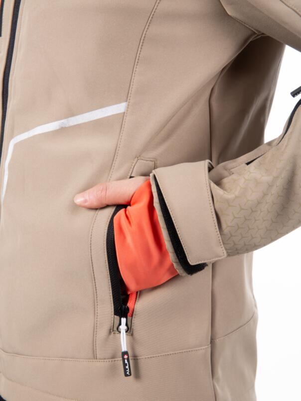 Softshell Imperméable de Randonnée Femme Aulp "Curry" L Beige 7/7