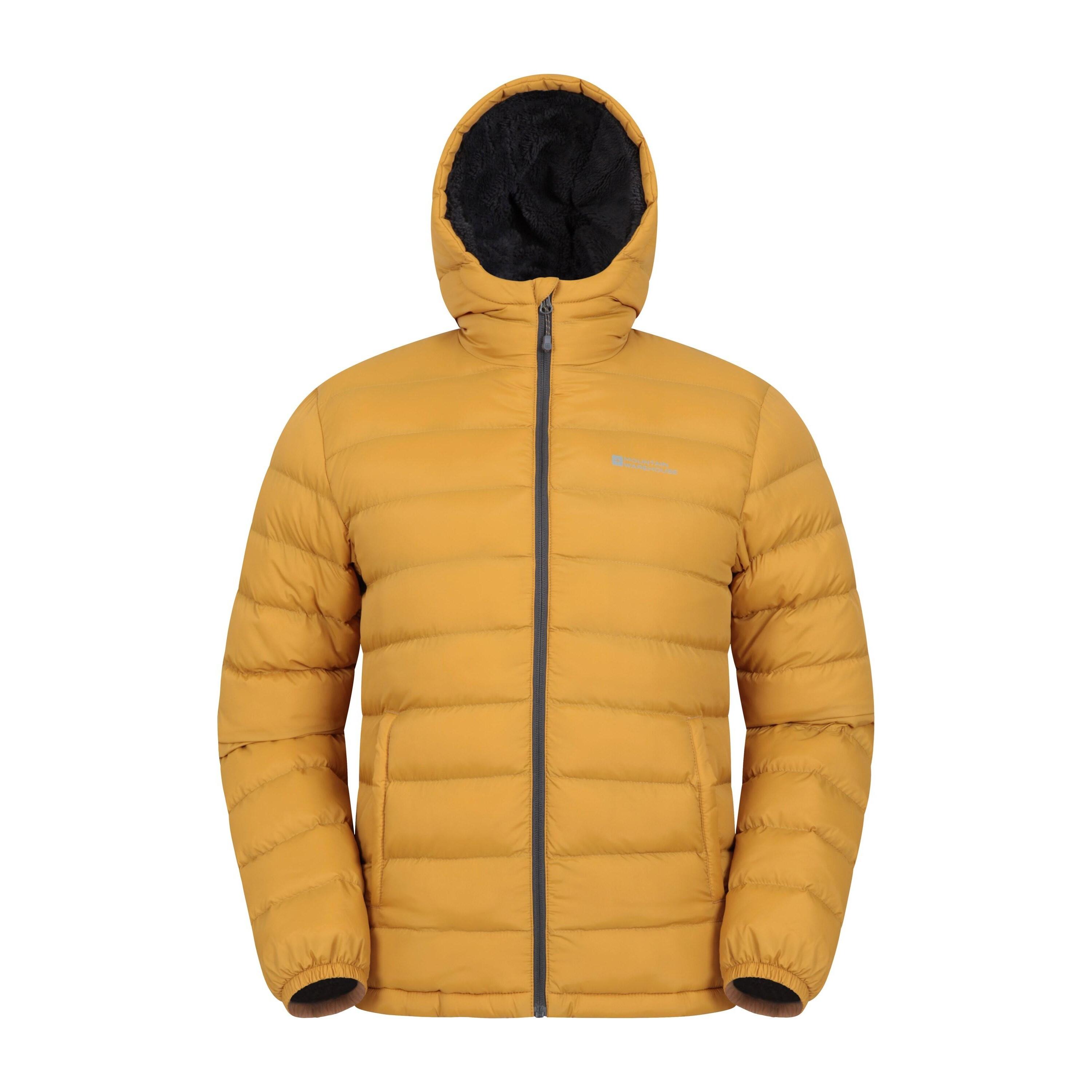 MOUNTAIN WAREHOUSE Mens Seasons Faux Fur Lined Padded Jacket (Mustard)