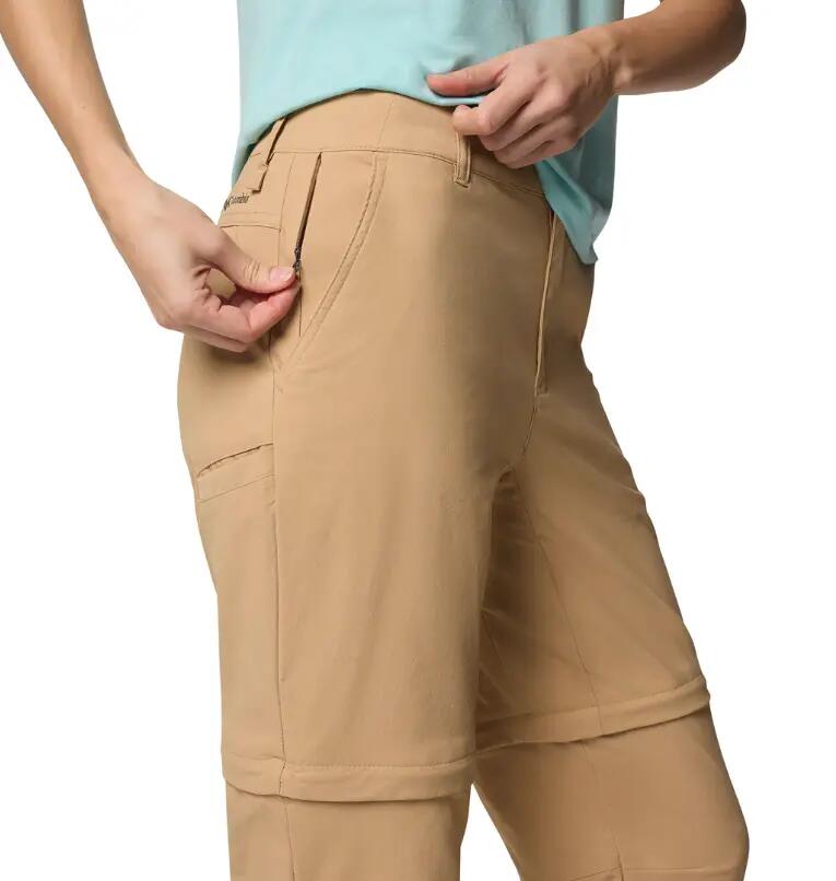 Columbia Leslie Falls Beige Women's Convertible Pants - Regular 5/7