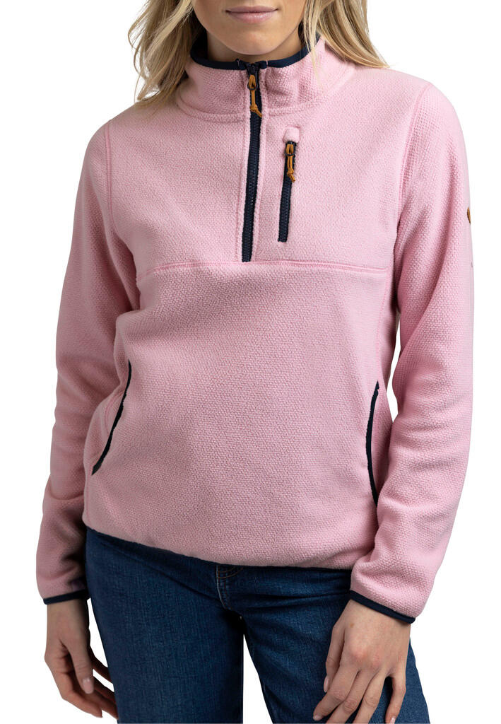 Polaire Trespass Tister femme 100% polyester col demi-zip rose 3/7