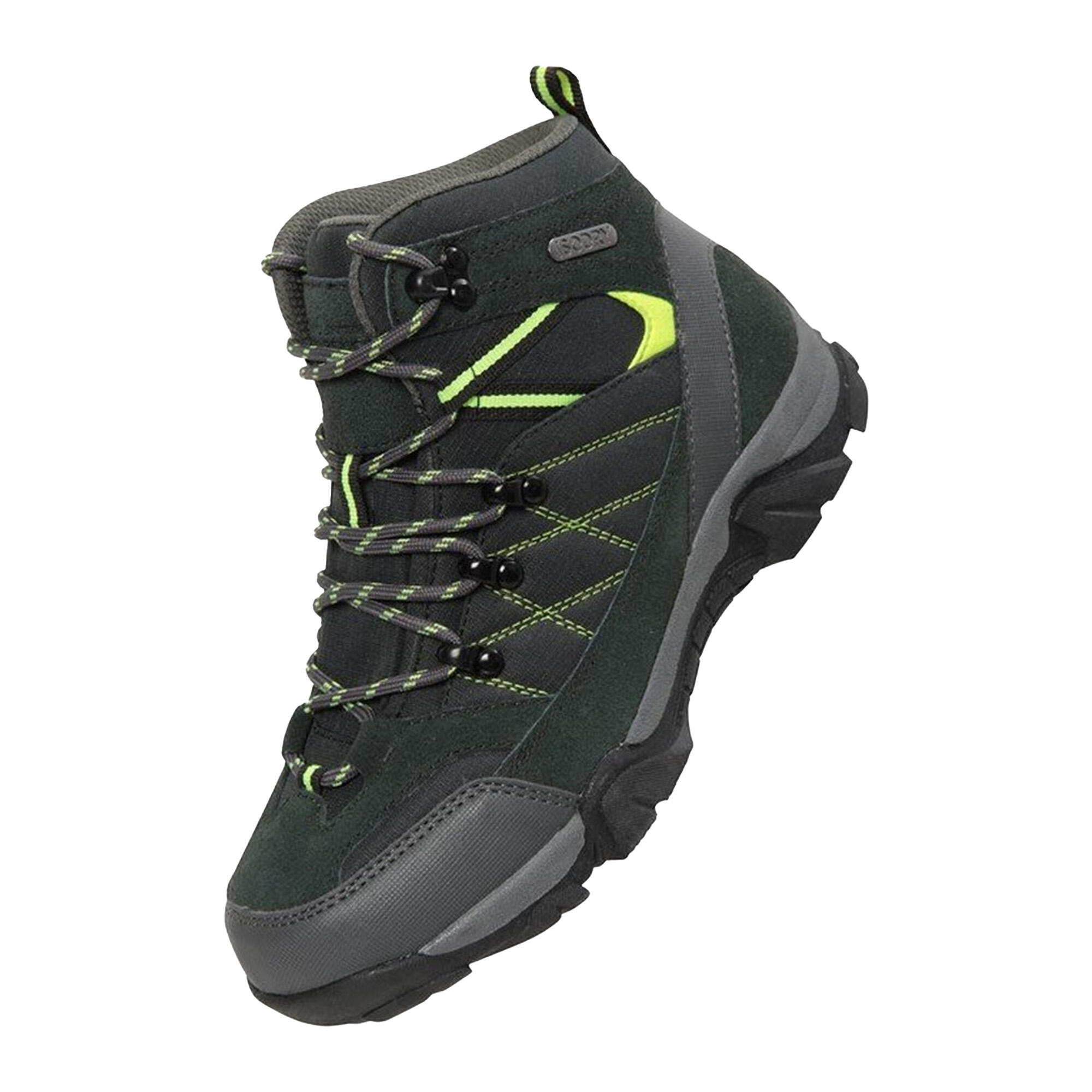 MOUNTAIN WAREHOUSE Scarponcini Da Passeggio Pelle Scamosciata Bambini Mountain Warehouse Trail Lime