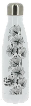 Bouteille Isotherme 750 ml Elementerre "Kaktus 750 Motifs" Blanc