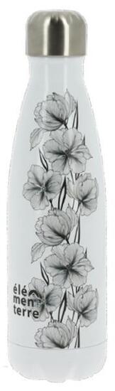 Bouteille Isotherme 750 ml Elementerre "Kaktus 750 Motifs" Blanc