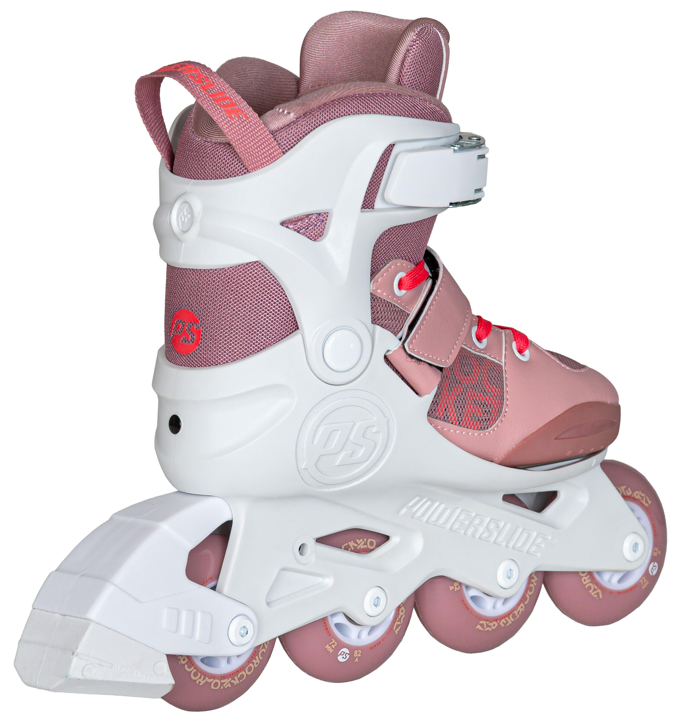 Patins em linha Powerslide Rocket, cor malva pálida ajustável. 3/6
