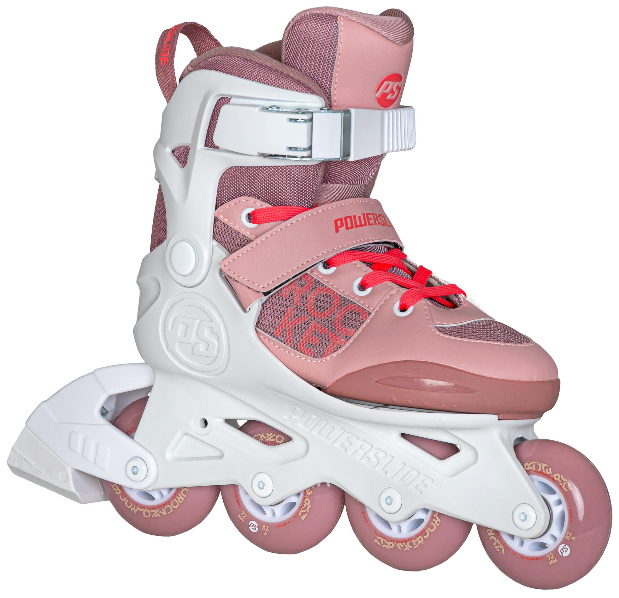Patins em linha Powerslide Rocket, cor malva pálida ajustável. 2/6