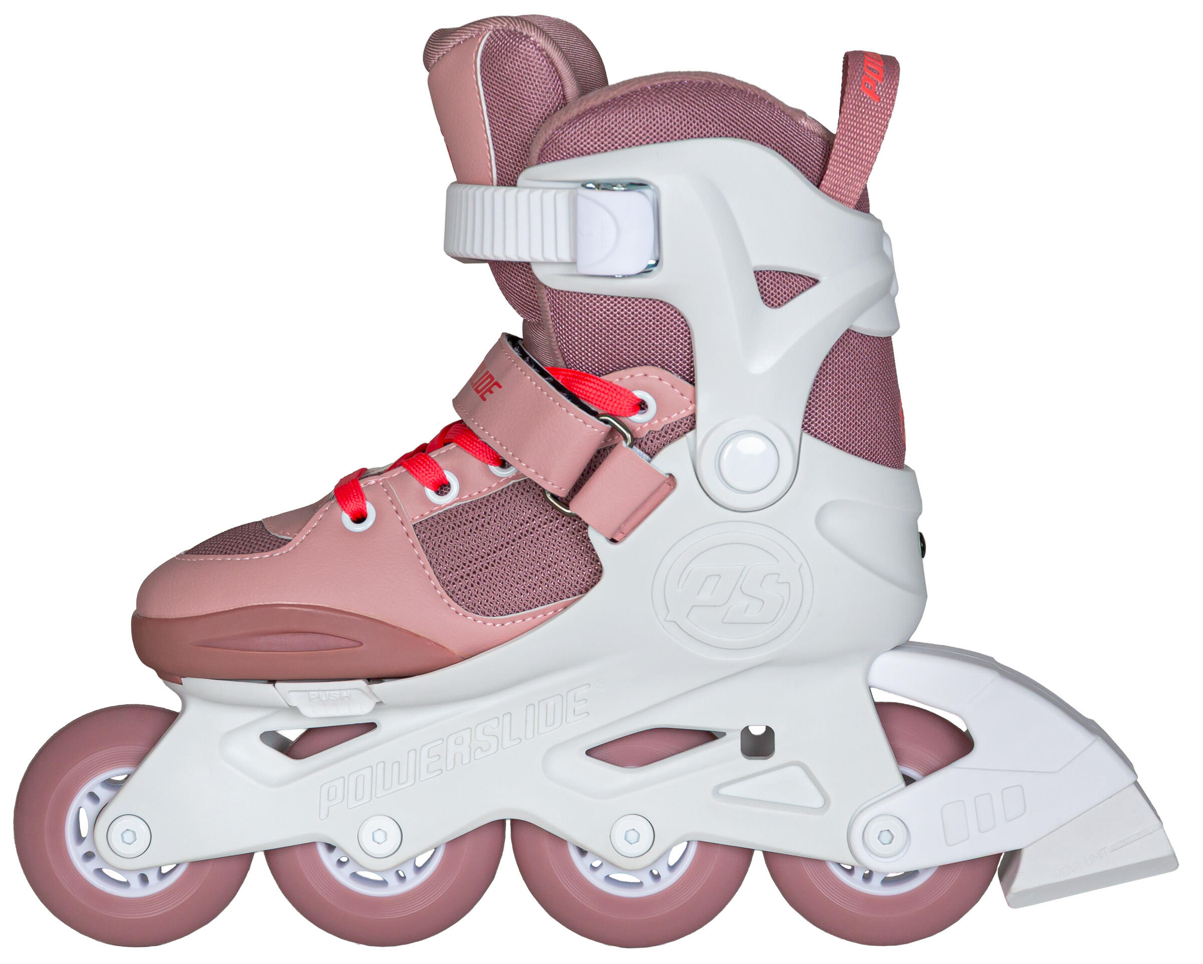 Patins em linha Powerslide Rocket, cor malva pálida ajustável. 6/6