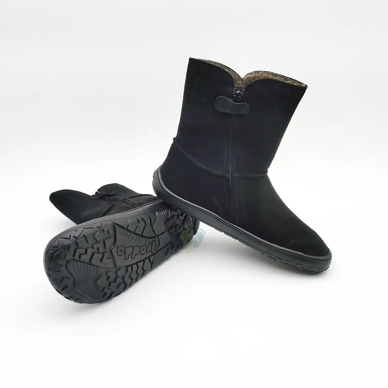 Froddo Barefoot Botas Tex Suede Negro - Talla 41 3/4