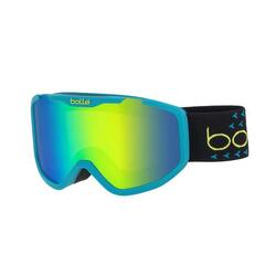 Masque De Ski/snow Rocket Plus Matte Blue & Black Green Emerald
