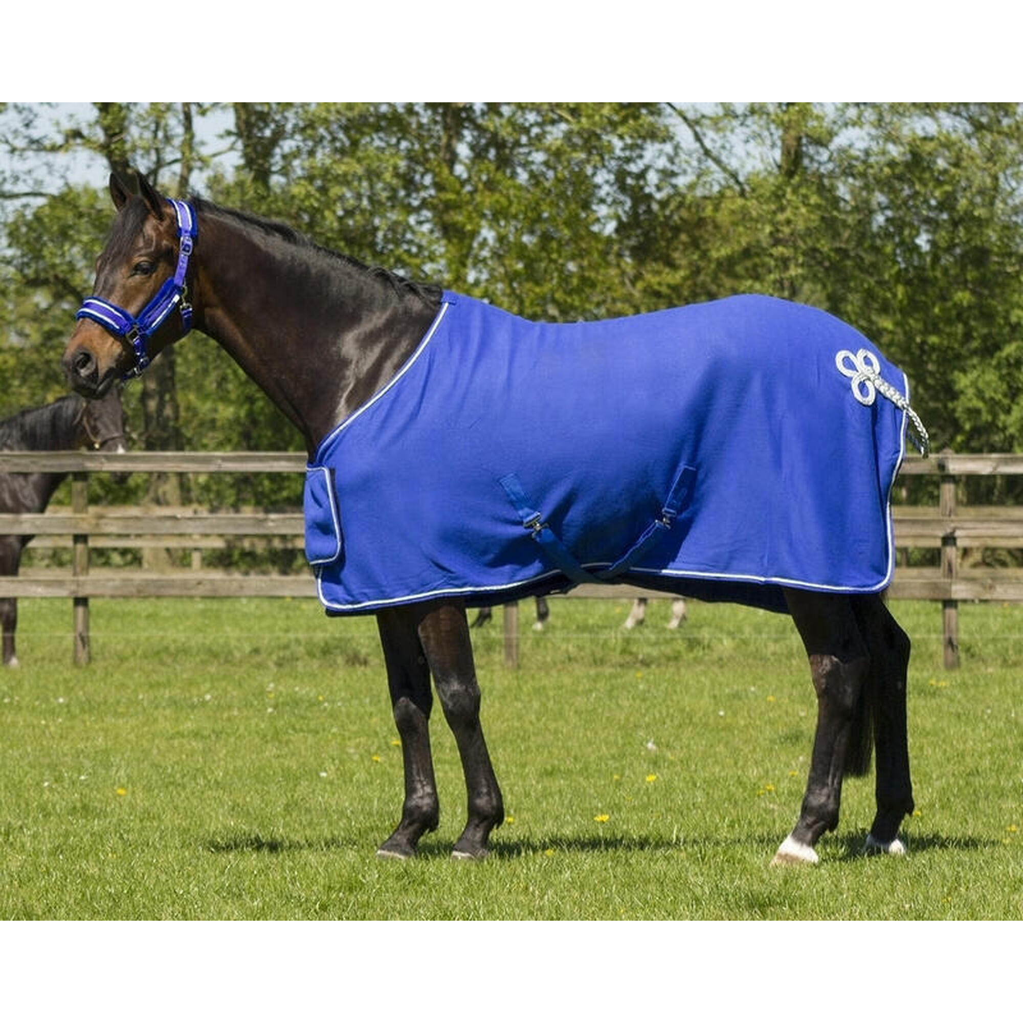 Qhp - Couverture Polaire Qhp Ornament - Couverture Cheval - Bleu - Decathlon