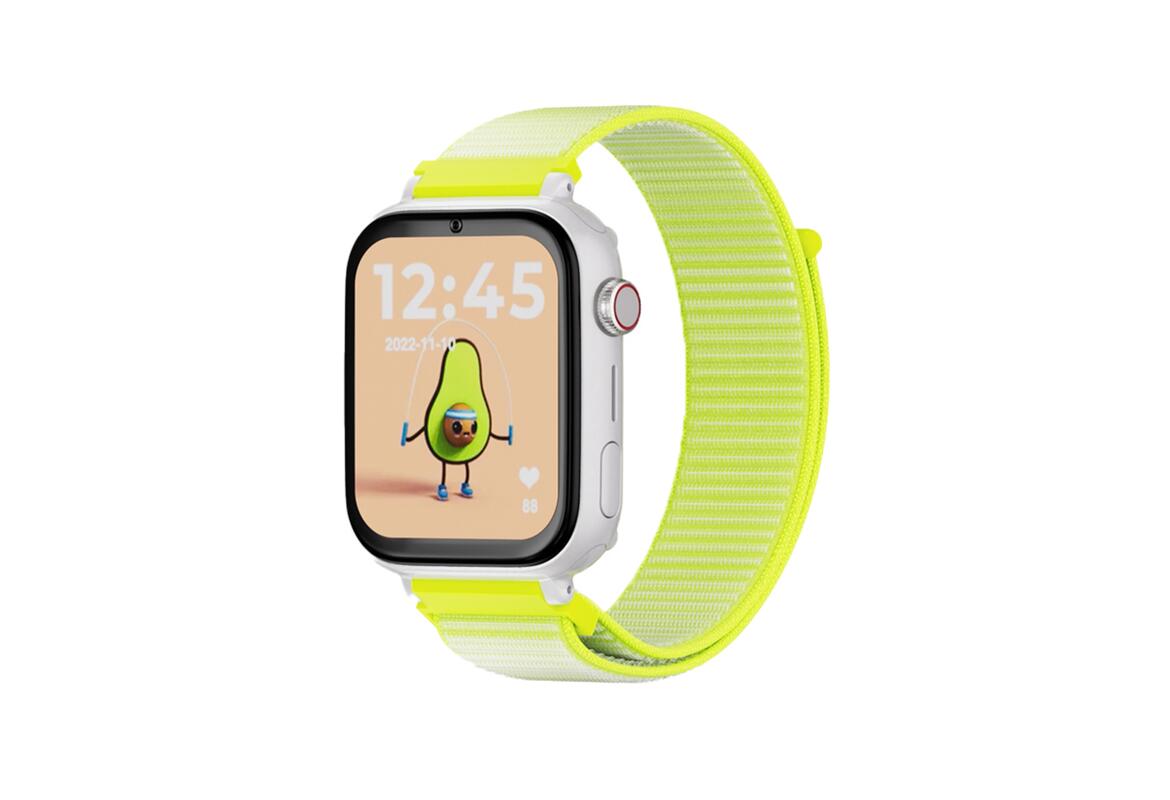 SaveWatch Plus 4G Boîtier Noir Bracelet Tissu Jaune 2/4