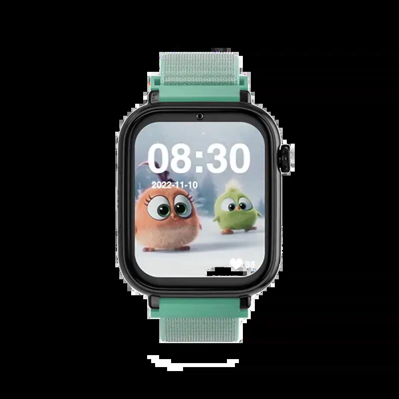 SaveWatch Plus 4G Black Case Green Fabric Strap