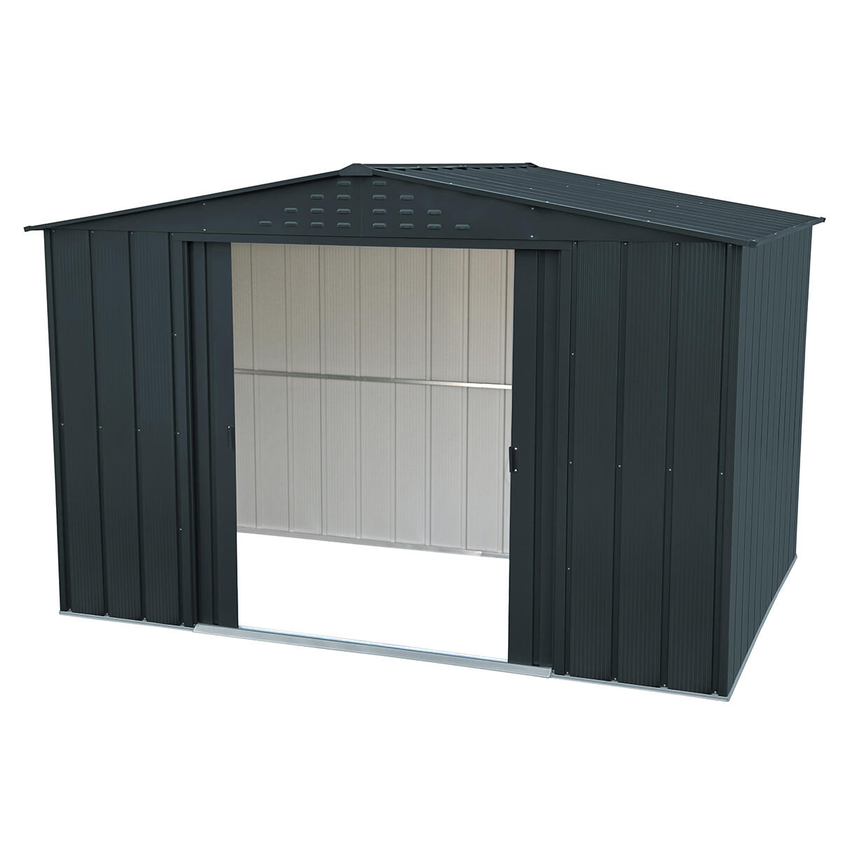 Caseta cobertizo Colossus 10×8 metal gris antracita 3/7
